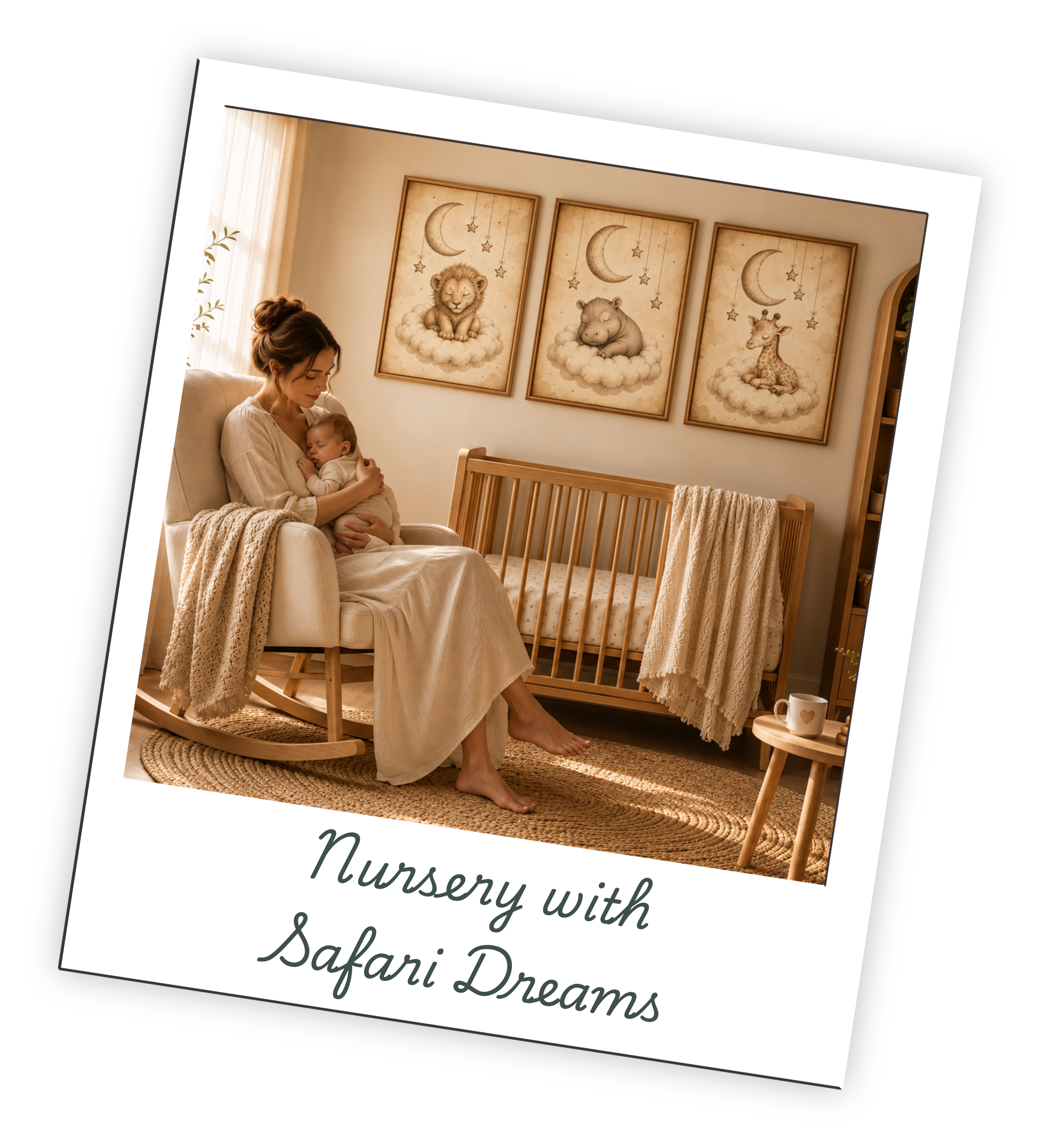 Nursery artwork from the Wispy Cloud Studio collection
